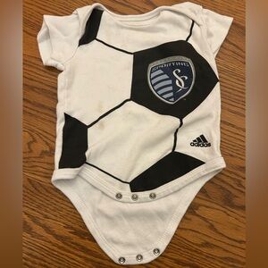 Adidas Sporting KC onesies 12 months